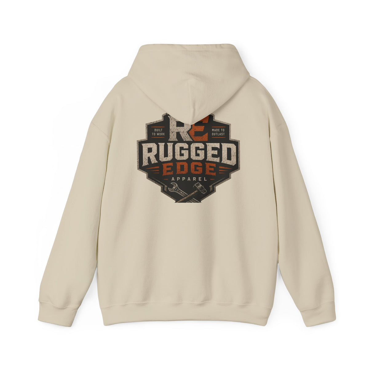 Minimal Heart Patch Hoodie — Small Vintage Shield Chest Graphic