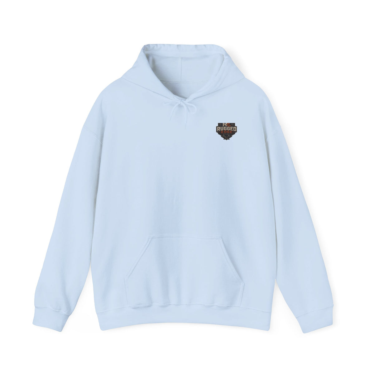 Minimal Heart Patch Hoodie — Small Vintage Shield Chest Graphic