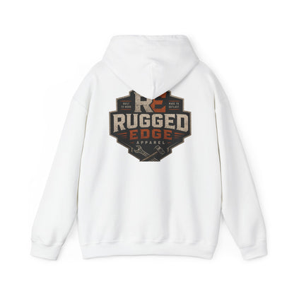Minimal Heart Patch Hoodie — Small Vintage Shield Chest Graphic
