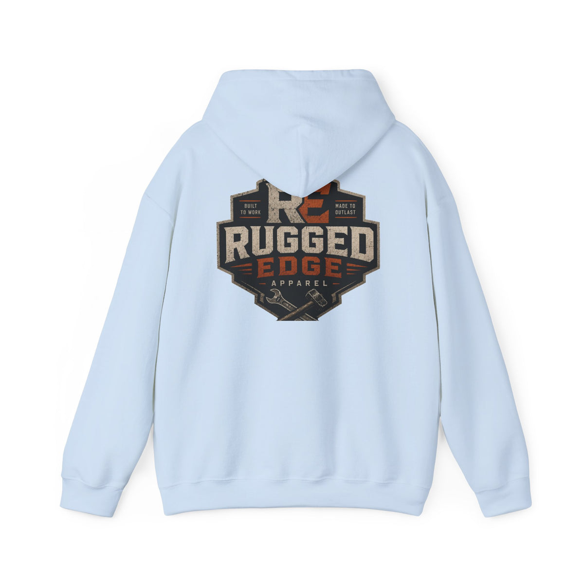 Minimal Heart Patch Hoodie — Small Vintage Shield Chest Graphic