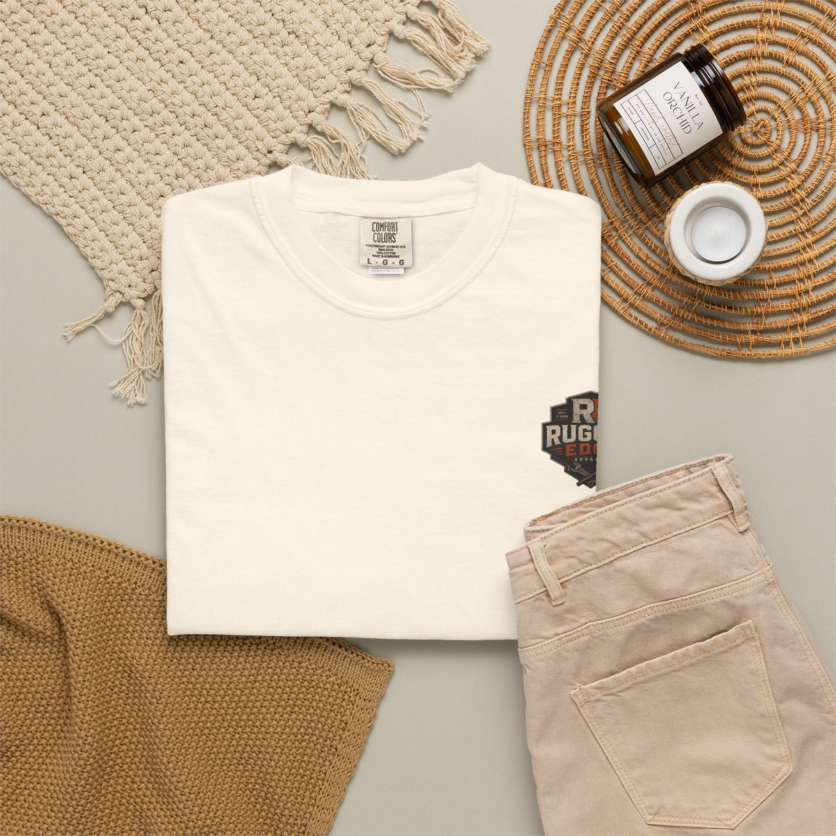Rugged Edge Logo T-Shirt — Vintage Workwear Graphic Tee