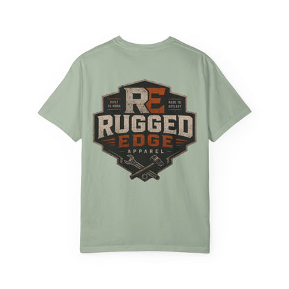 Rugged Edge Logo T-Shirt — Vintage Workwear Graphic Tee