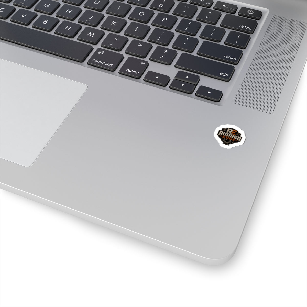 Rugged Edge Logo Kiss-Cut Sticker — Small Waterproof Laptop Decal