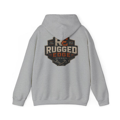 Minimal Heart Patch Hoodie — Small Vintage Shield Chest Graphic
