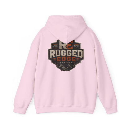 Minimal Heart Patch Hoodie — Small Vintage Shield Chest Graphic