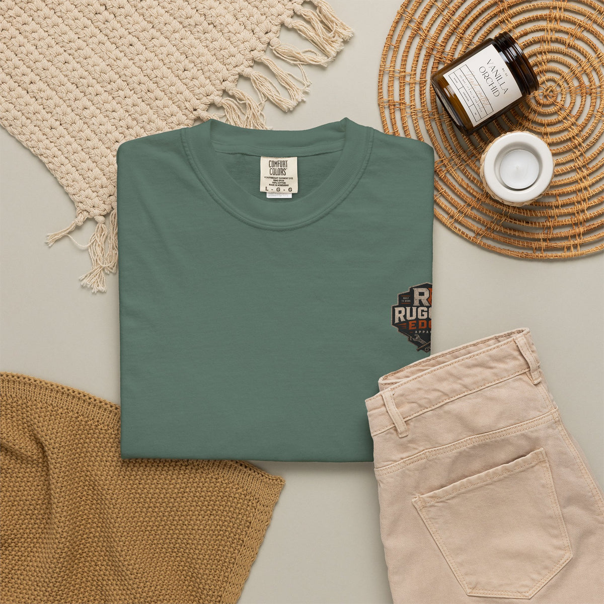 Rugged Edge Logo T-Shirt — Vintage Workwear Graphic Tee